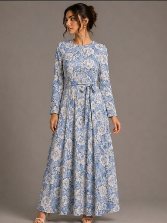 2moon Dresses & Skirts - 2MOON Womens Maxi Belted Floral Dress Size 40 NWT